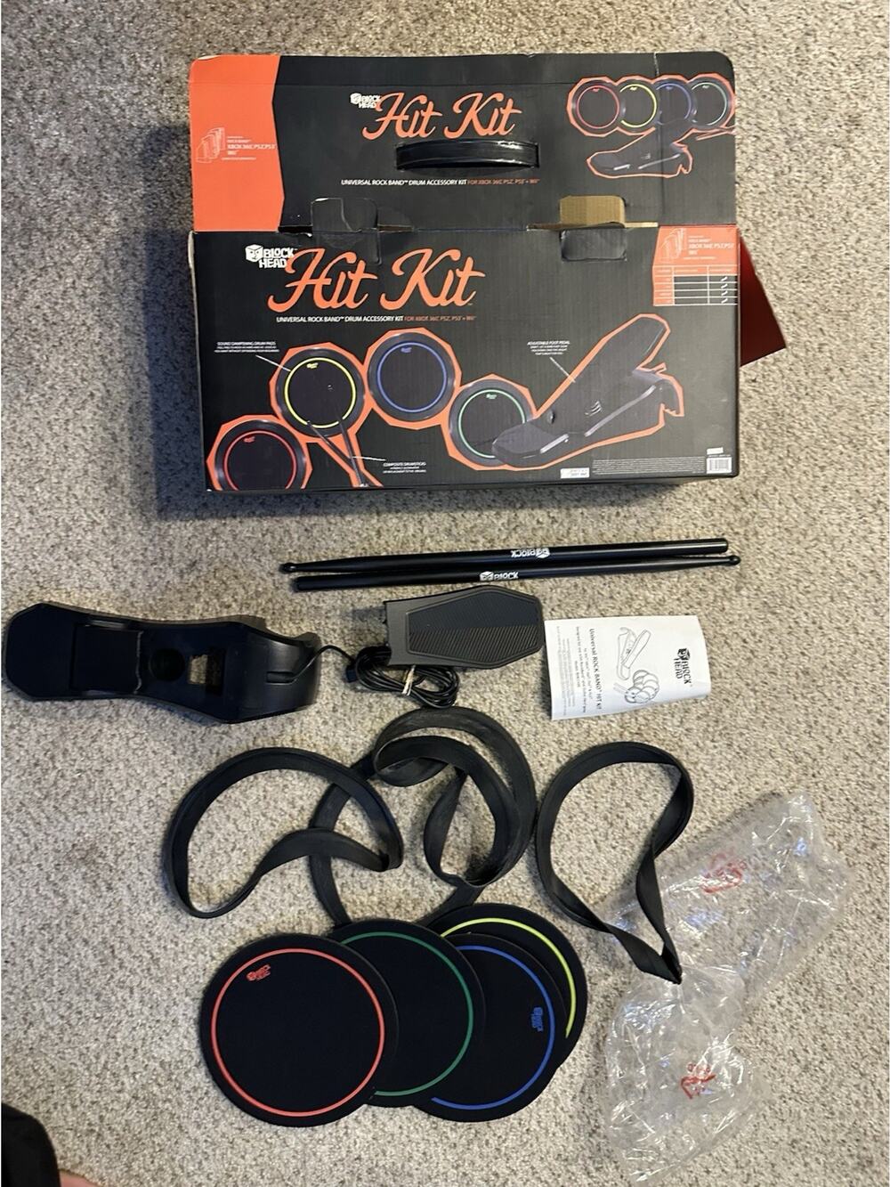 Rock Band Wired Drum Kit Accessory Blockhead Hit Kit Read Description